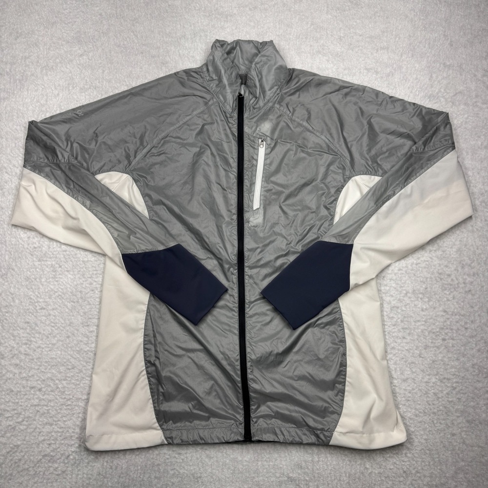 Marmot Jacket Full Zip Gray Windbreaker Lightweight Coat Reflective Men's XL
